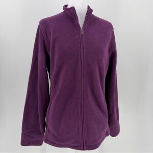 L.L.Bean Polartec Purple Full‎ Zip Fleece Jacket Women’s M